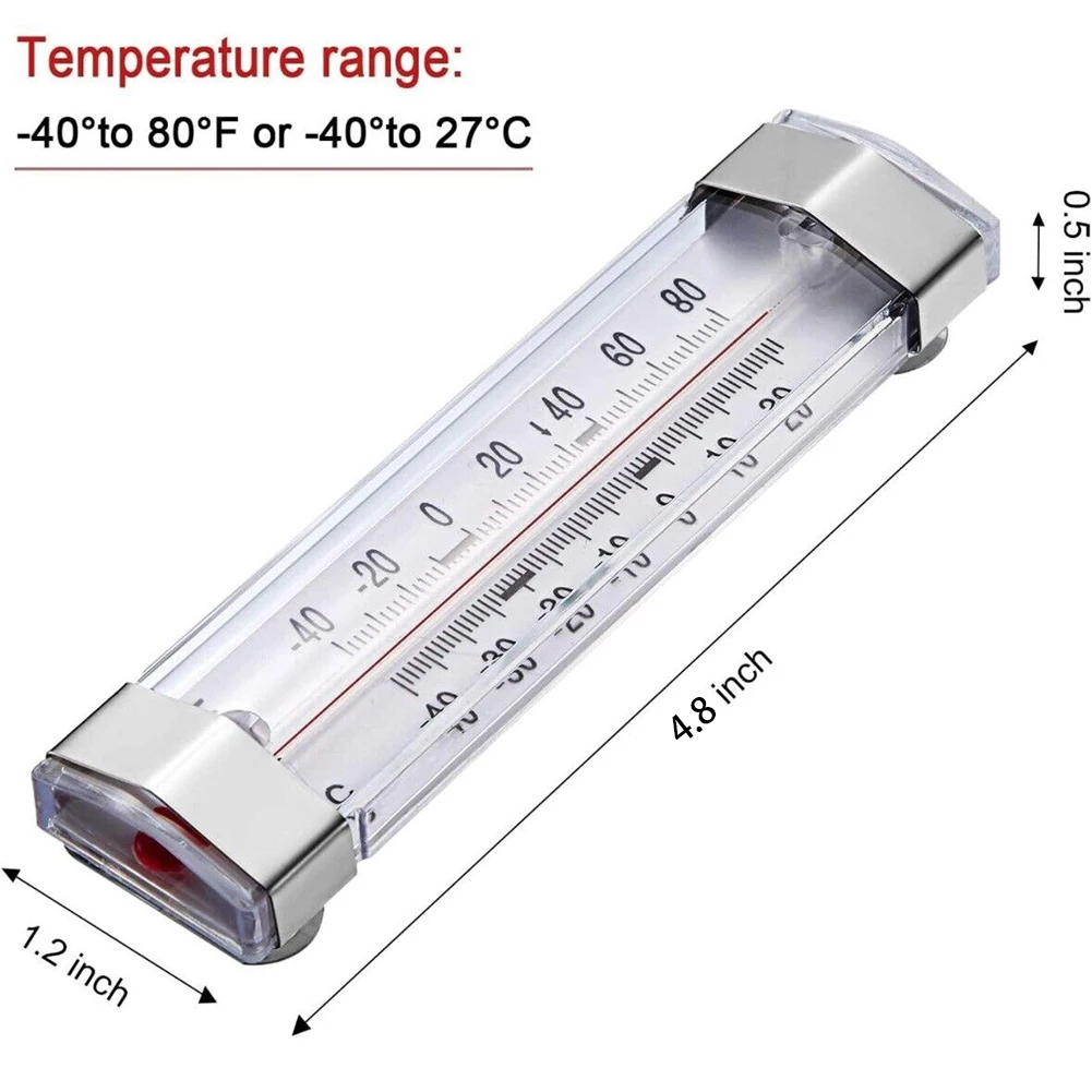 Fridge Thermometer Freezer Thermometer Kitchen Tools -40C To 27C 1pc For Refrigerator Freezer Measurement Tool