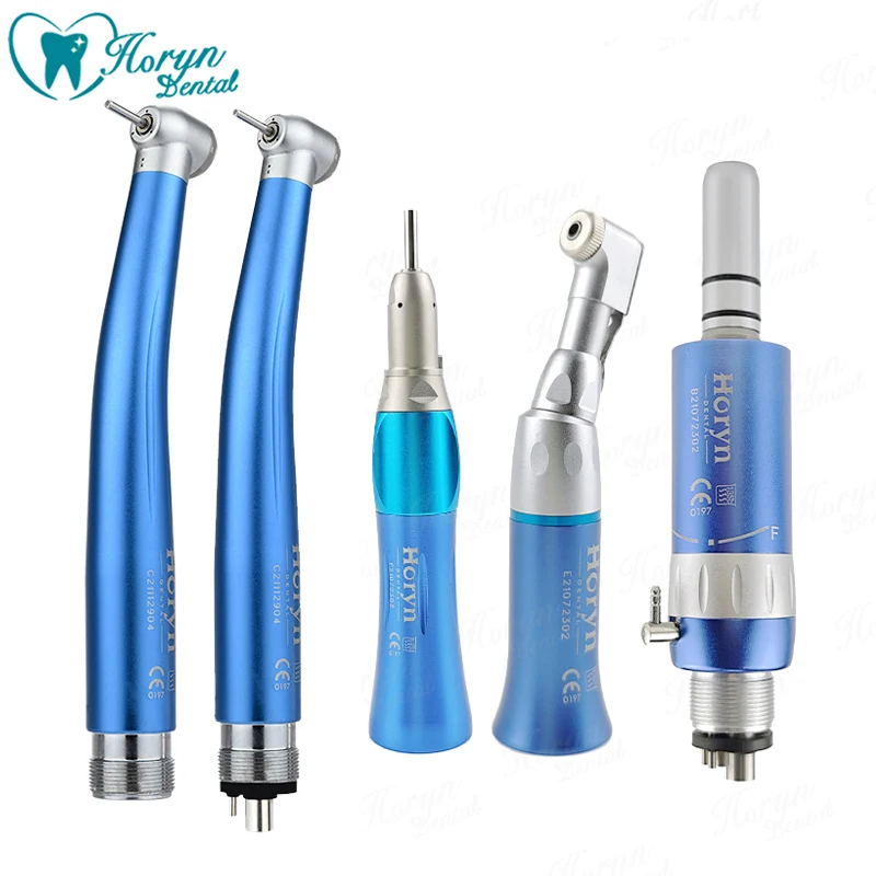

4/2 Hole Kit Low Speed Handpiece Contra Angle Straight E-type Air Motor 6 Colors Dental Equipment NSK