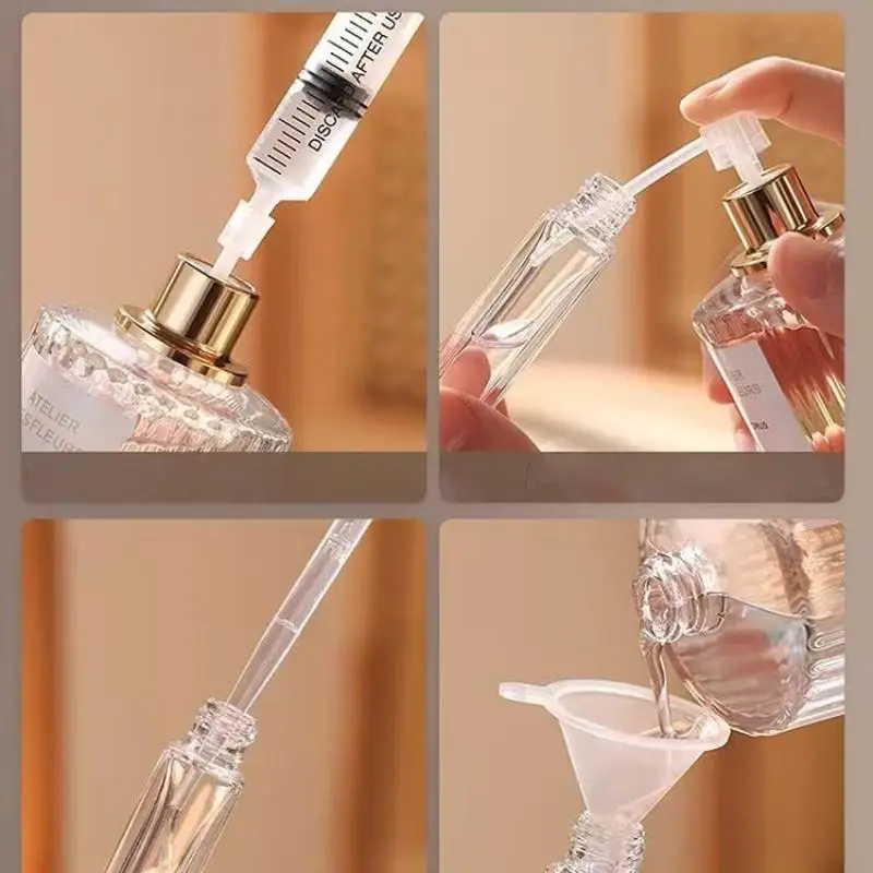 Parfüm-Nachfüllwerkzeug-Set: Kunststoff-Diffusor, Spritze, Strohhalm, Tropfer, Trichter, Sprühflasche, erforderliche Kosmetikwerkzeuge, Pumpenextraktor – Detail 7