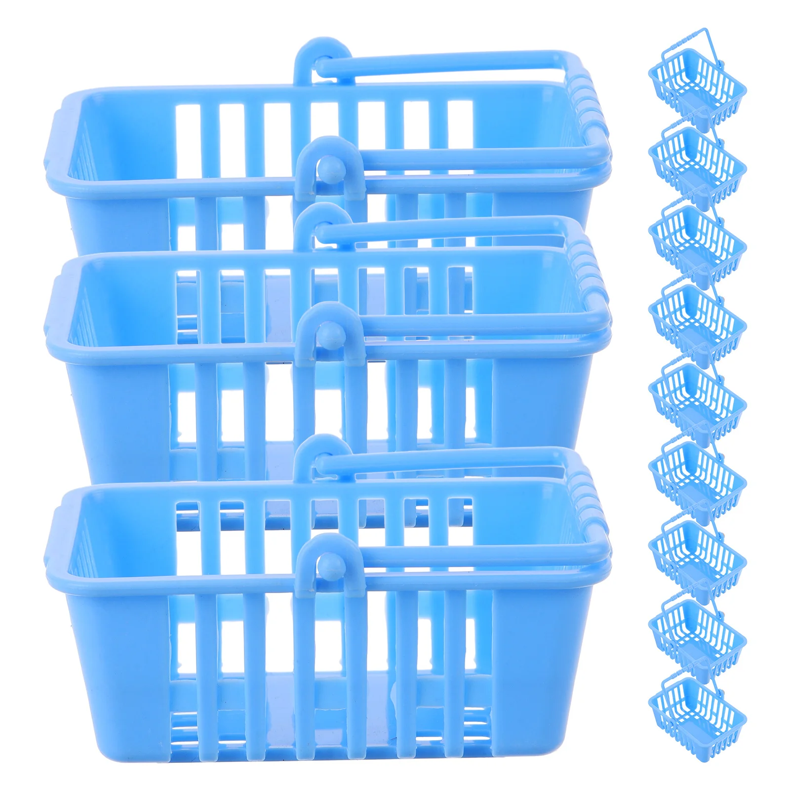 12 Pcs Shopping Basket House with Lid Food Containers Lids Tiny Mini Baskets Prop Toy Picnic Cover