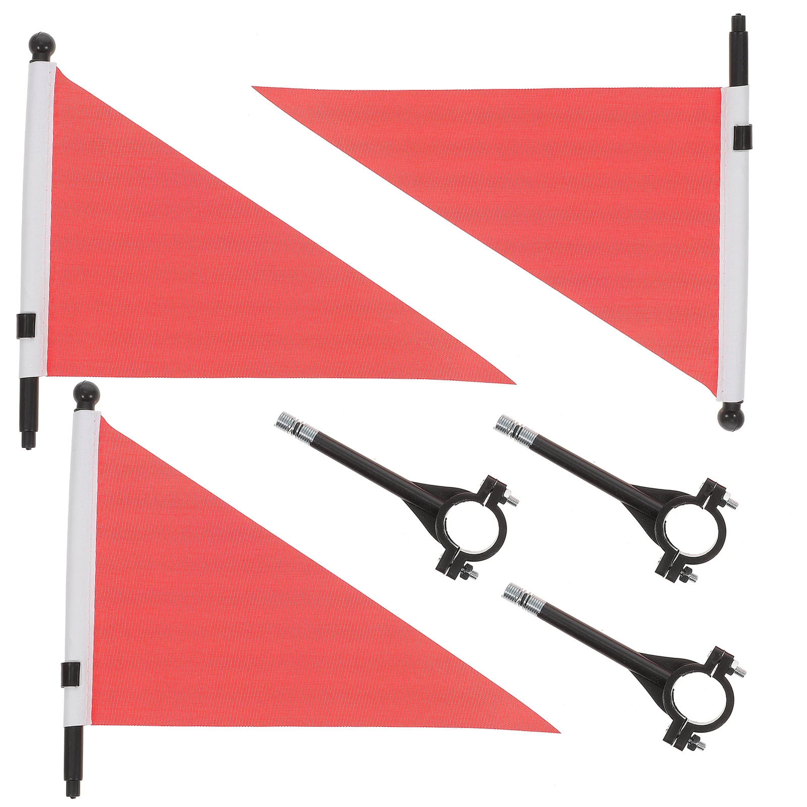 3 set Bicycle Flag Kit 3 Sets Bike Handlebar Flags for Riding Safety Kids Accessories Smooth Surface Wall Sticker Home Decor