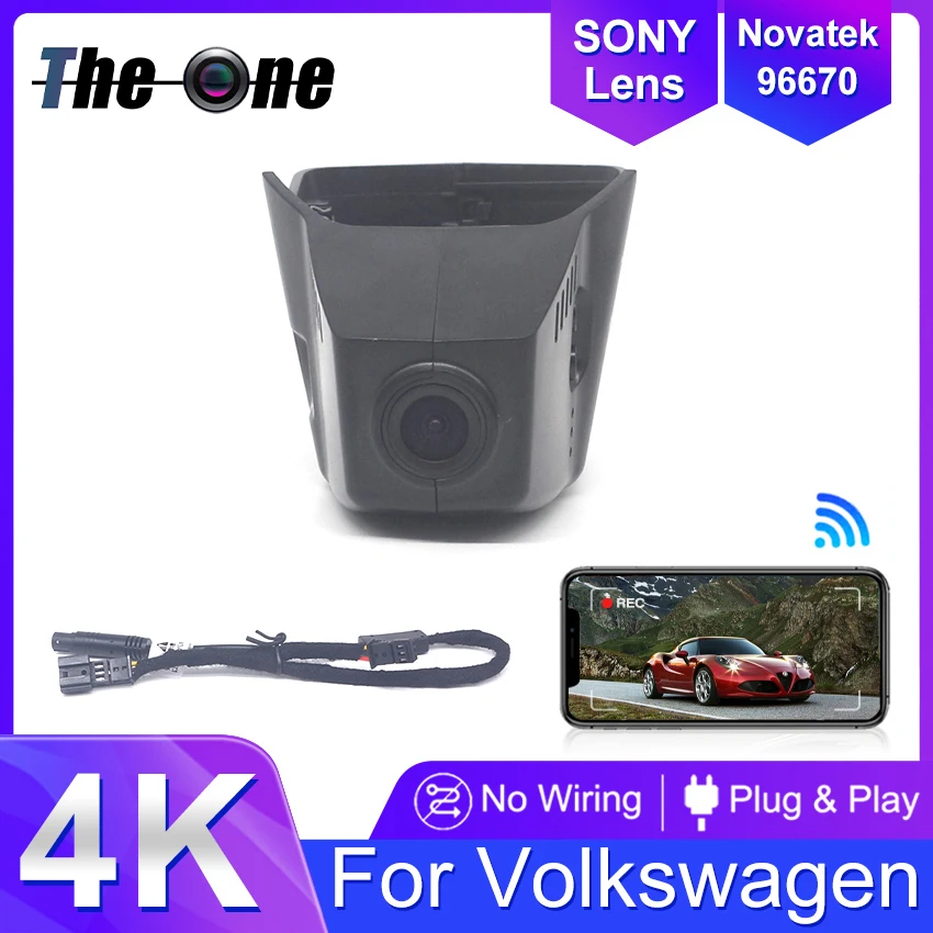 

Новый! Видеорегистратор 4K для Volkswagen Touran 2016-2025, автомобильная камера в стиле OEM, регистратор вождения 2160P, широкоугольный, WDR, приложение поддержки