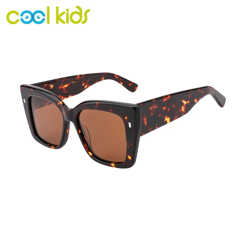 

COOLKIDS Polarized Sunglasses Female Oversized Rectangle Fashion Sunglasses Wide Temple Prescription Eyeglasses WD5071