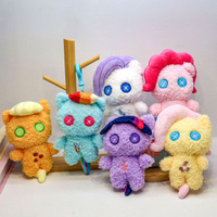 Hasbro My Little Pony Plush Pendants Soft Stuffed Keychain Bag Backpack Ornaments Applejack Pinkie Pie Kids Girls Christmas Gift