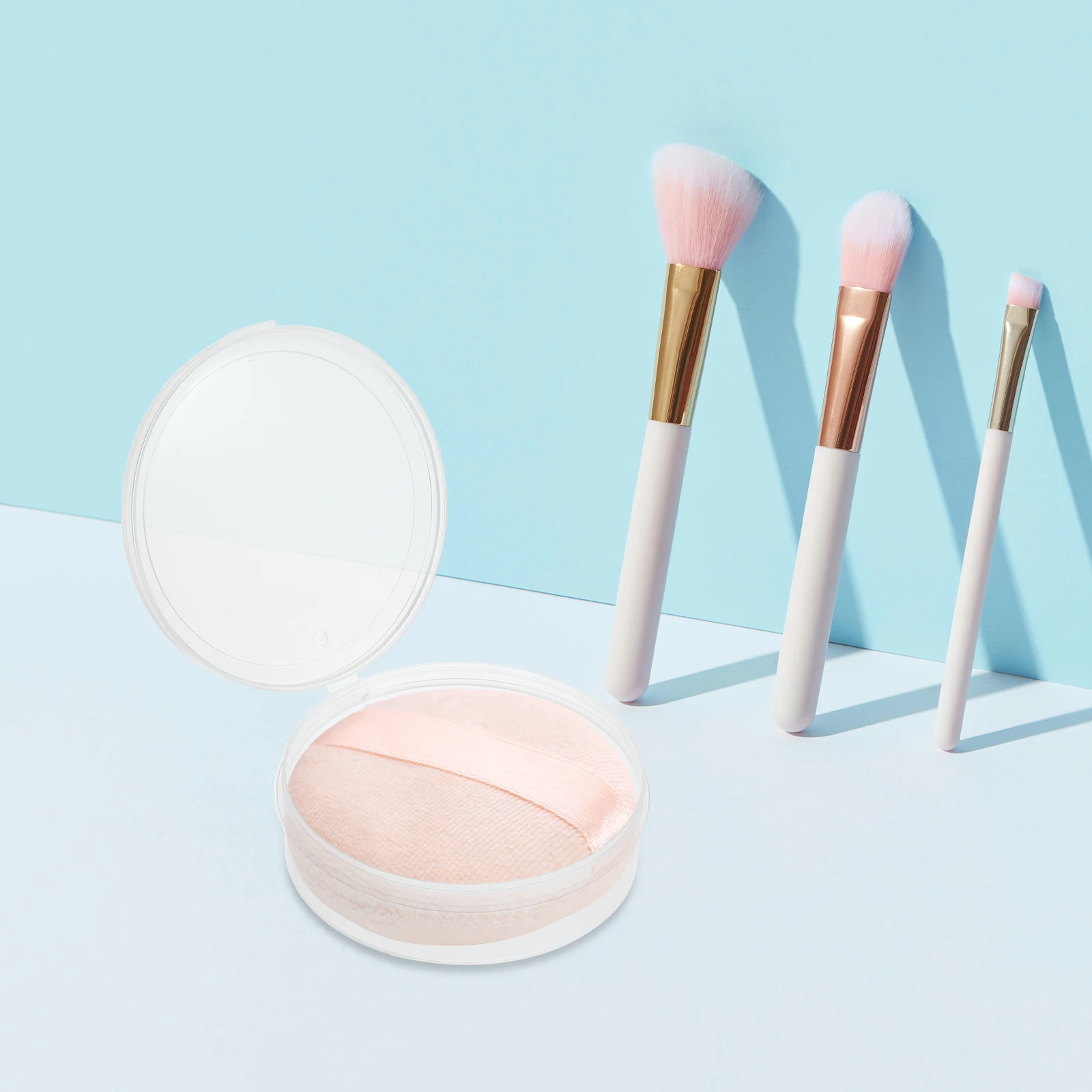 

10pcs Makeup Container Box Makeup Storage Candy Storage Container Powder Puff Holder Puff Holder 3.14X3.14\