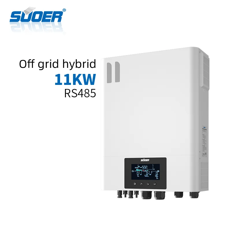 

SUOER MAX 11KW 48V Solar hybrid Inverter with 500V PV input voltage 150A MPPT solar charger