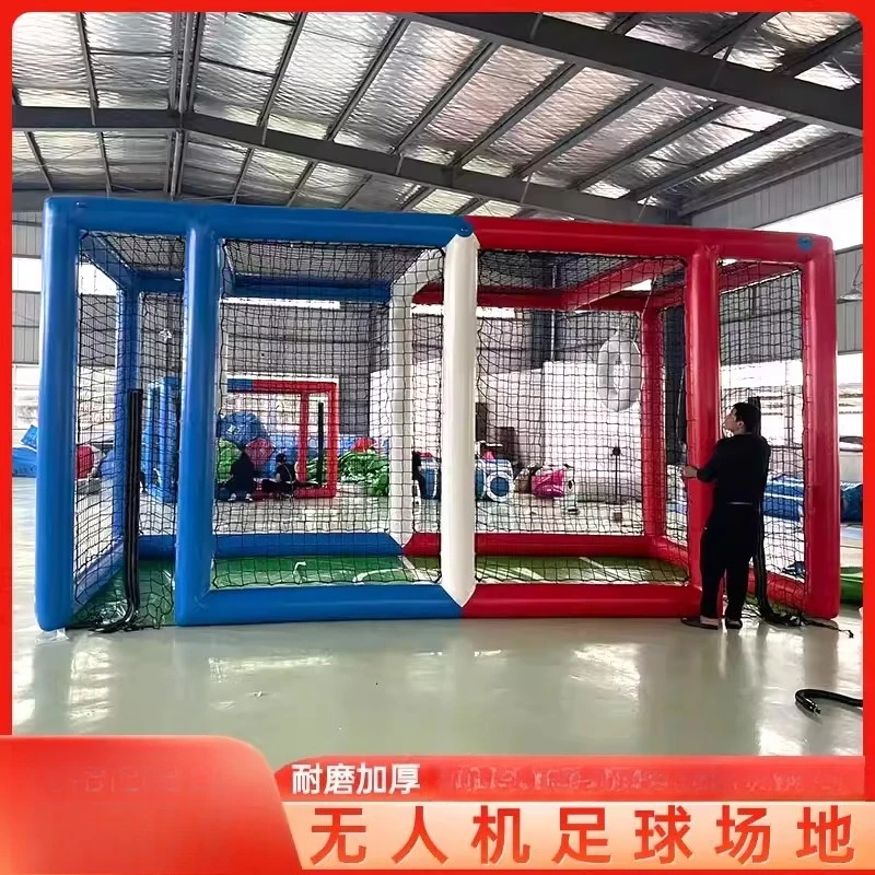 Inflatable drone football field frame competition arena fence tent training education flight training track