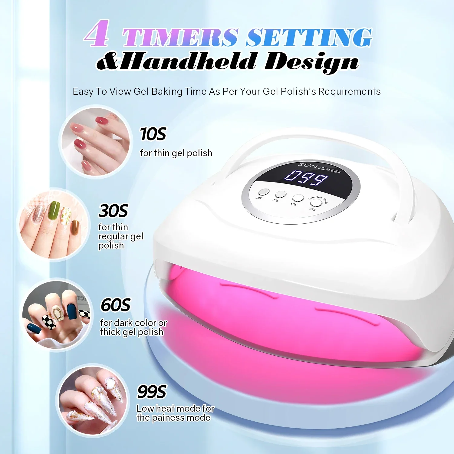 Lampada per asciugare le unghie a LED UV Lampada per unghie da 380 W 84 LED Essiccatore per smalto gel Lampada per manicure professionale con strumenti per manicure con sensore intelligente