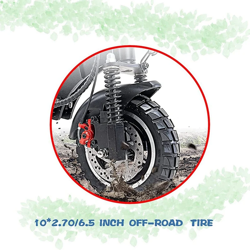 2X Solid Tire 10 Inch,10X2.70-6.5 Solid Tire Scooter Tubeless Puncture-Proof Tire,Explosion-Proof Solid Tires For Kugoo