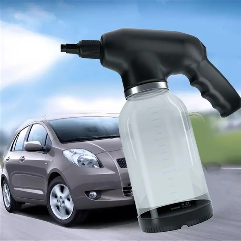 

【B07R】For Car Wash 2L Electric Foam Sprayer Powerful Foam Generation Sprayer No Water Hose Needed Water Tank