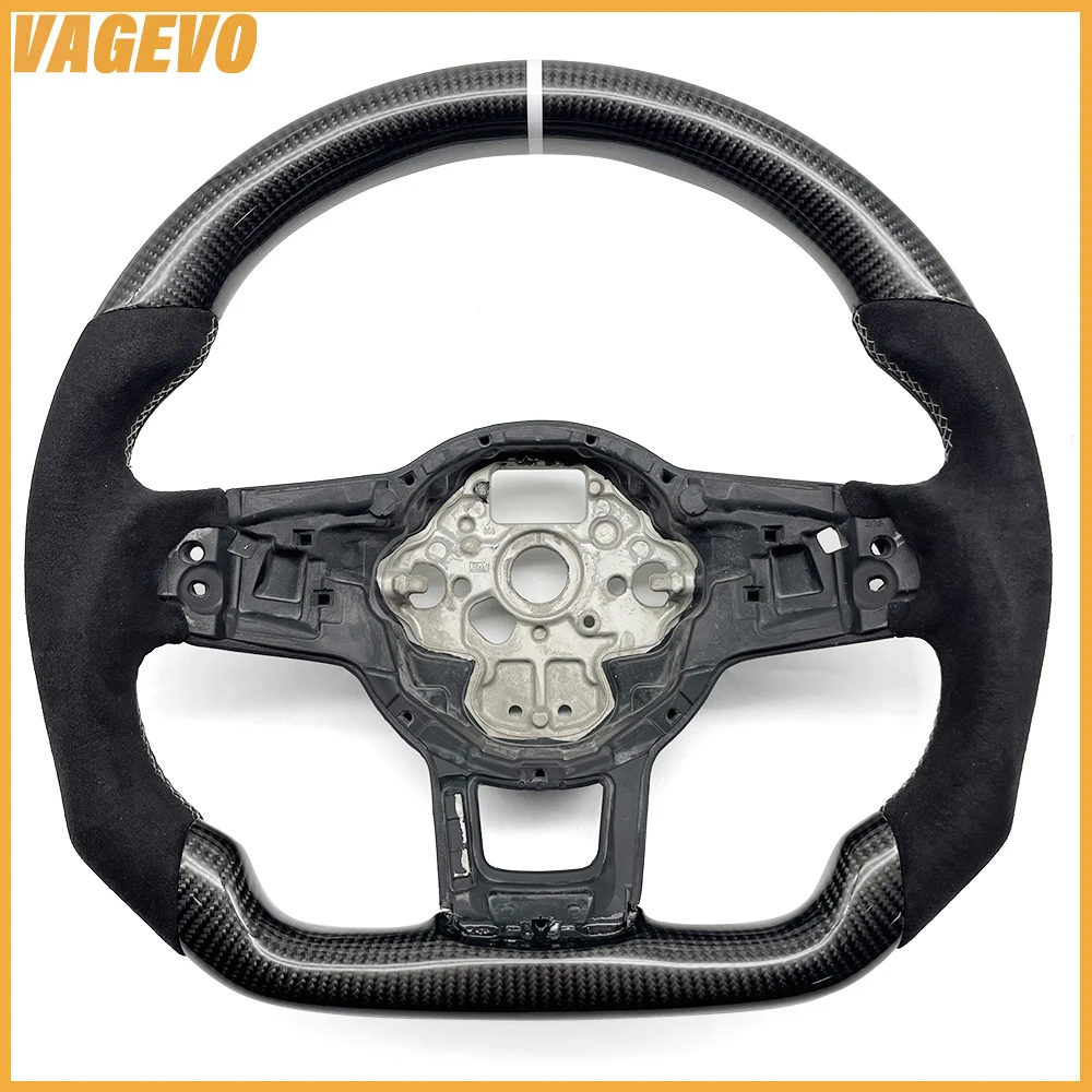 Carbon fiber Alcantara sport steering wheel suitable for Volkswagen Golf 7 MK7 Passat B8 Tiguan MK2 Jetta Polo, Car Accessories