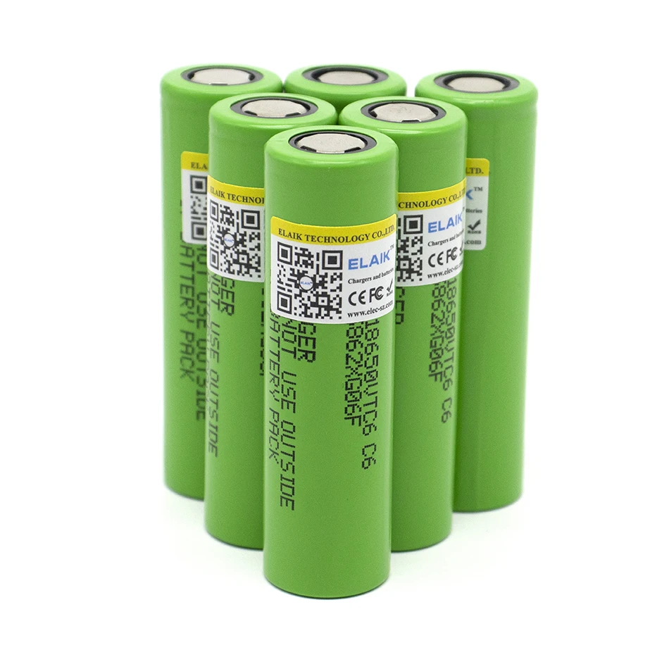 1-4 pièces 18650 3.7V 3000mAh résistance interne petite batterie au lithium performance stable large gamme d'applications tête VTC6-flat