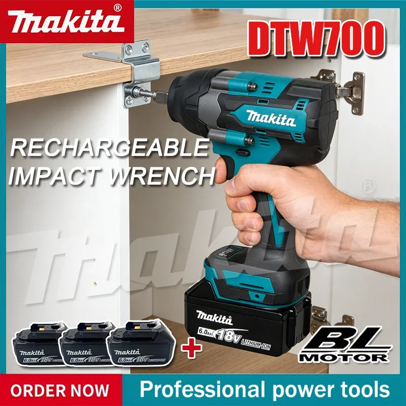 Makita DTW700 18V Bürstenloser Schlagschrauber 1000Nm Drehmoment 0-2200 U/min Für Makita 18V Akku Auto-LKW-Reparatur für 18V