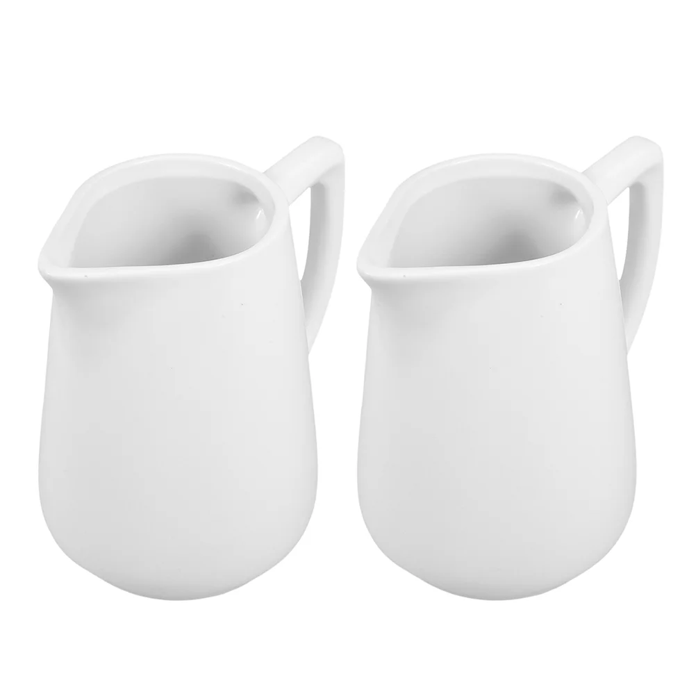 

2 Pcs Ceramic Milk Jug Sugar Dispenser Oatmilk Syrup Jugs Coffee Server Pitcher Creamer