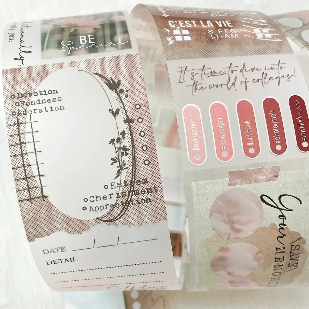 Journal Page Vintage Dear You Washi PET Tape for Card Making Plan DIY Decorative Sticker