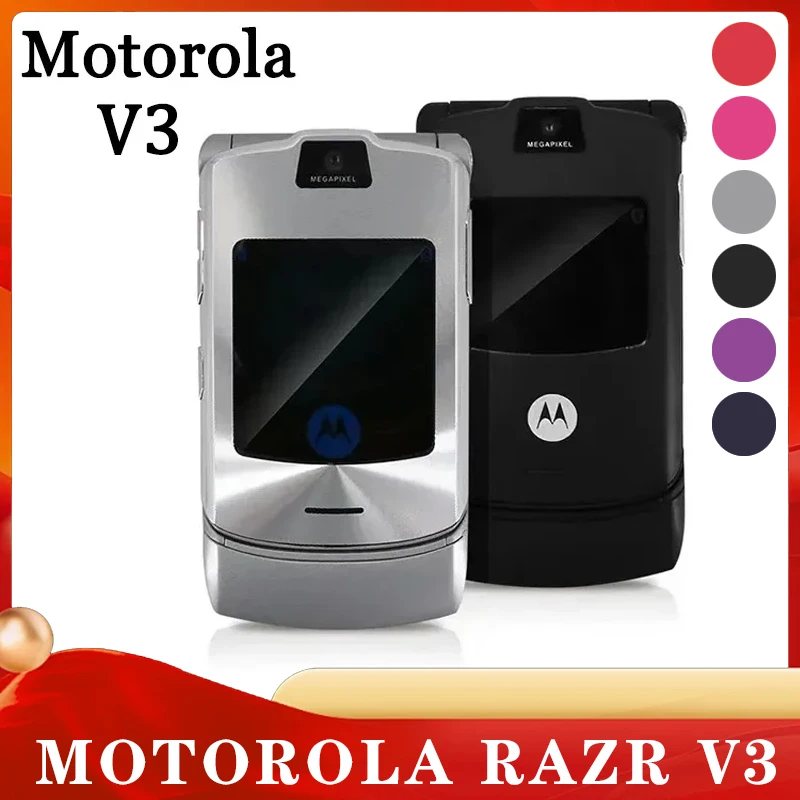 

Восстановленный MOTOROLA RAZR V3 90% новый оригинальный разблокированный раскладушка Bluetooth мобильный телефон GSM 850/900/1800/1900 телефон хорошего качества