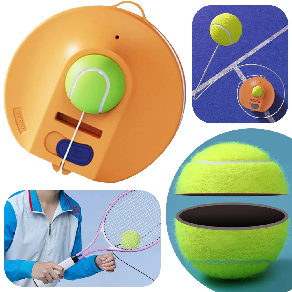 Tennis Ball & Baseboard Set Tennis Practice Rebounder Anti Slip Tennis Training Aid High Elasticity for Individual Practice