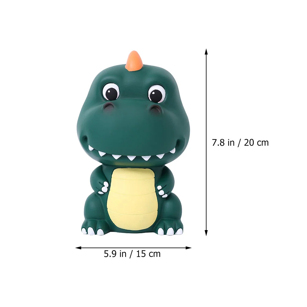 Dinosaur Piggy Bank Dinosaur-shaped Money Pot The Gift Vinyl Coin Container Holder Adornment Decorative Child Childhood Hucha