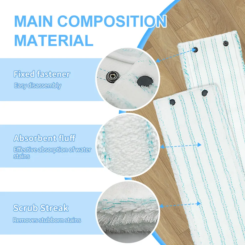 6PCS Replacement Wet & Dry Flat Mop Cloth Microfiber Mop Pad Accessories for Leifheit Floor Mop