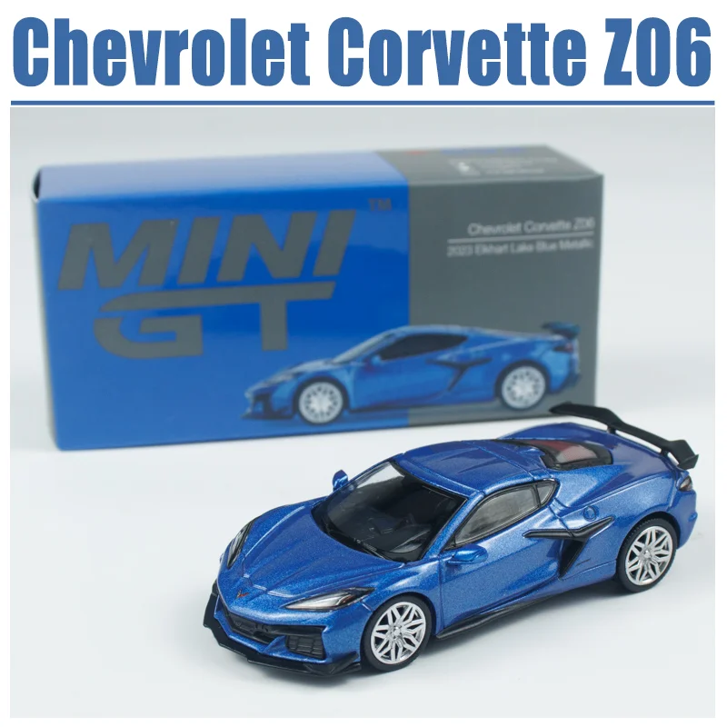 

MINIGT 1/64 Chevrolet Corvette Z06 Игрушечный автомобиль из сплава, литая под давлением металлическая модель, подарки