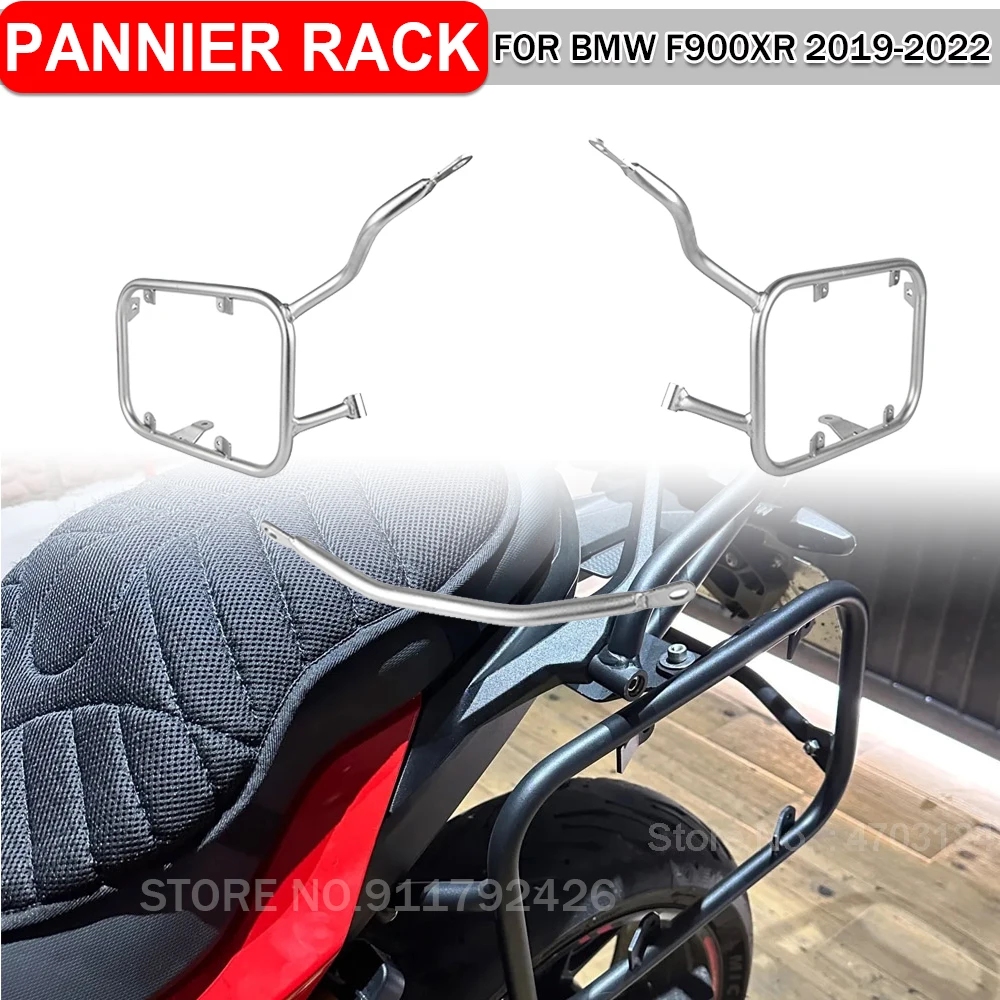 

For BMW F900XR Sidebox Luggage Bracket Stainless Steel Saddlebag Holder For F900 XR 2019 20-2022 Motorcycle Pannier Rack Frame