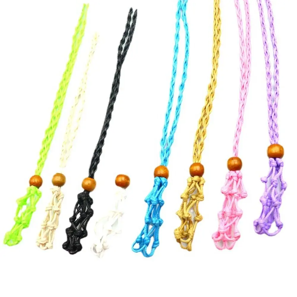 Easy Use DIY Necklace Cord Braided Hand-woven Crystal Necklace Holder Length Adjustable Wax Rope Braided Necklace Cord Necklace