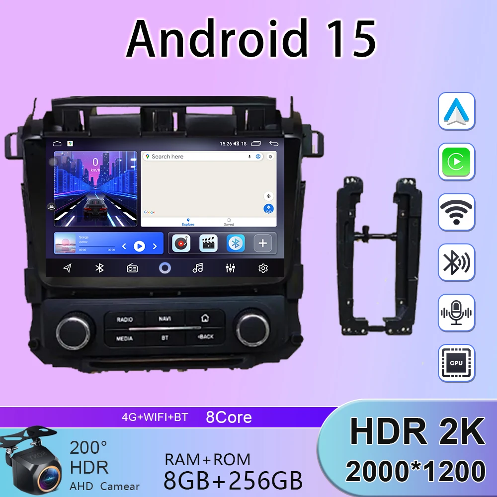 9'' For Chevrolet Yukon GMC 2014 2015-2021 Android 15 Car Radio Multimedia Video Player GPS Navigation Carplay 4G QLED Screen 4G