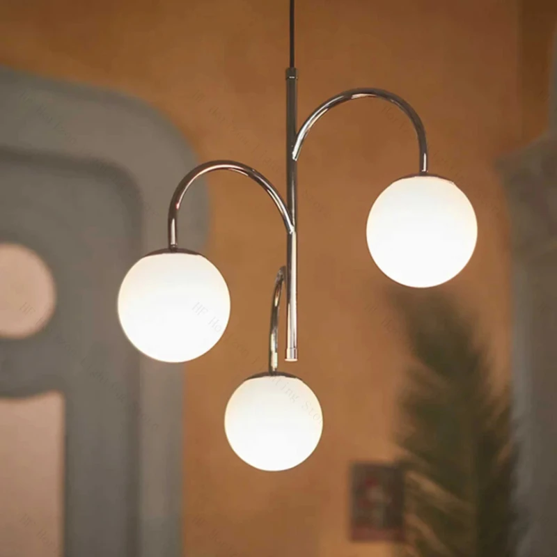 

French Vintage LED Suspension Pendant Light Nordic Design for Dining Room Restaurant Bedroom and Study Hanging Lamp