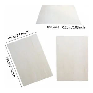 10 pieces 15 * 10cm * 2mm Fine Basswood Plate in White Model Model Model 8 Main Sales Wood Taba - №5