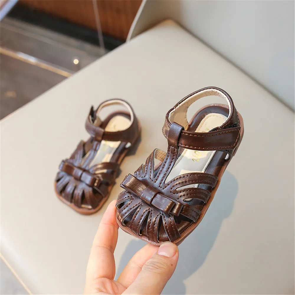 2022 Summer Infant Toddler Shoes Baby Girls Sandals Children Comfortable Soft Sole Kids Beach Sandals Bow-knot Princess Shoes