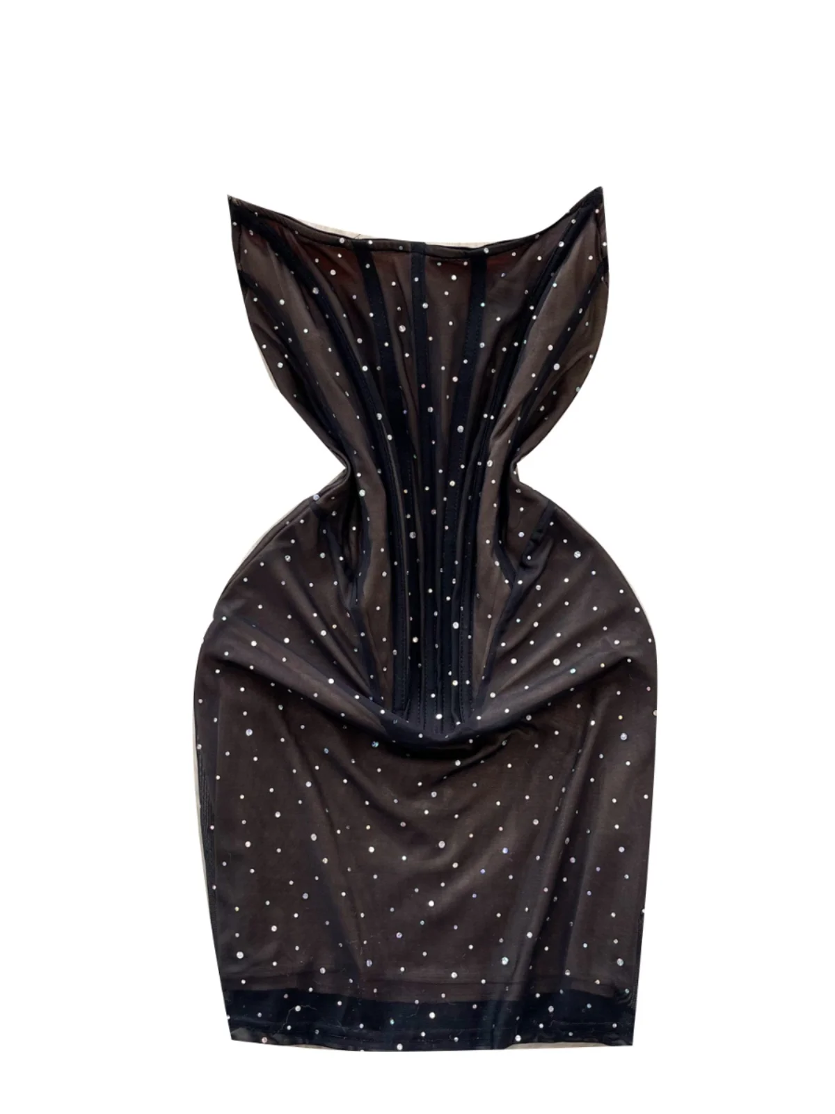 Ele ort Dr Damska Wiosenna Moda Spódnica w Kształcie Litery A z Wysokim Stanem, Ozdobiona Diamentami, Wyszczuplająca, Luksusowa