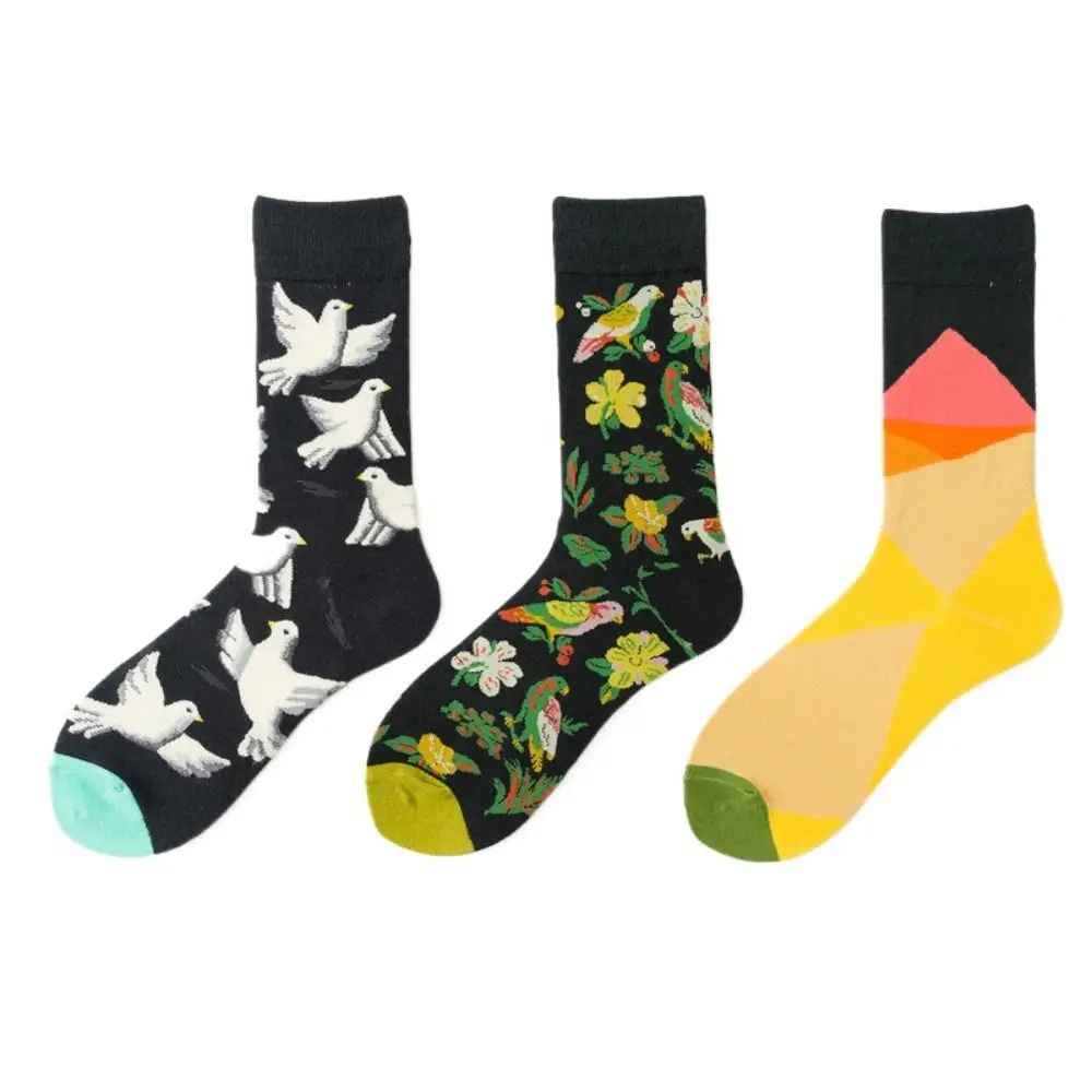 Socks For Women Socks For Men Plant Crew Sox Breathable Art Graffiti Middle Tube Socks Flower Socks Couple Hosiery Women Socks