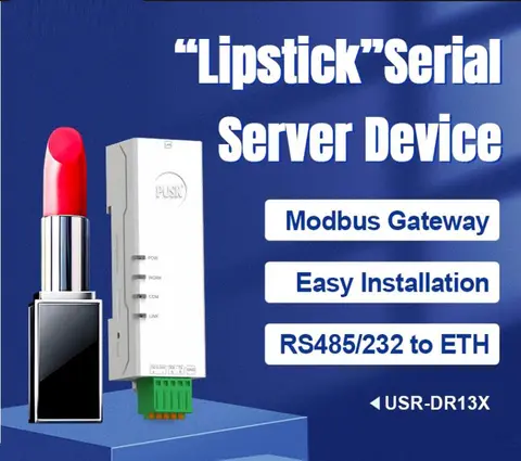 PUSR DIN Rail Serial RS232 to Ethernet Modbus Gateway Modbus RTU to TCP Serial Device Server USR-DR132