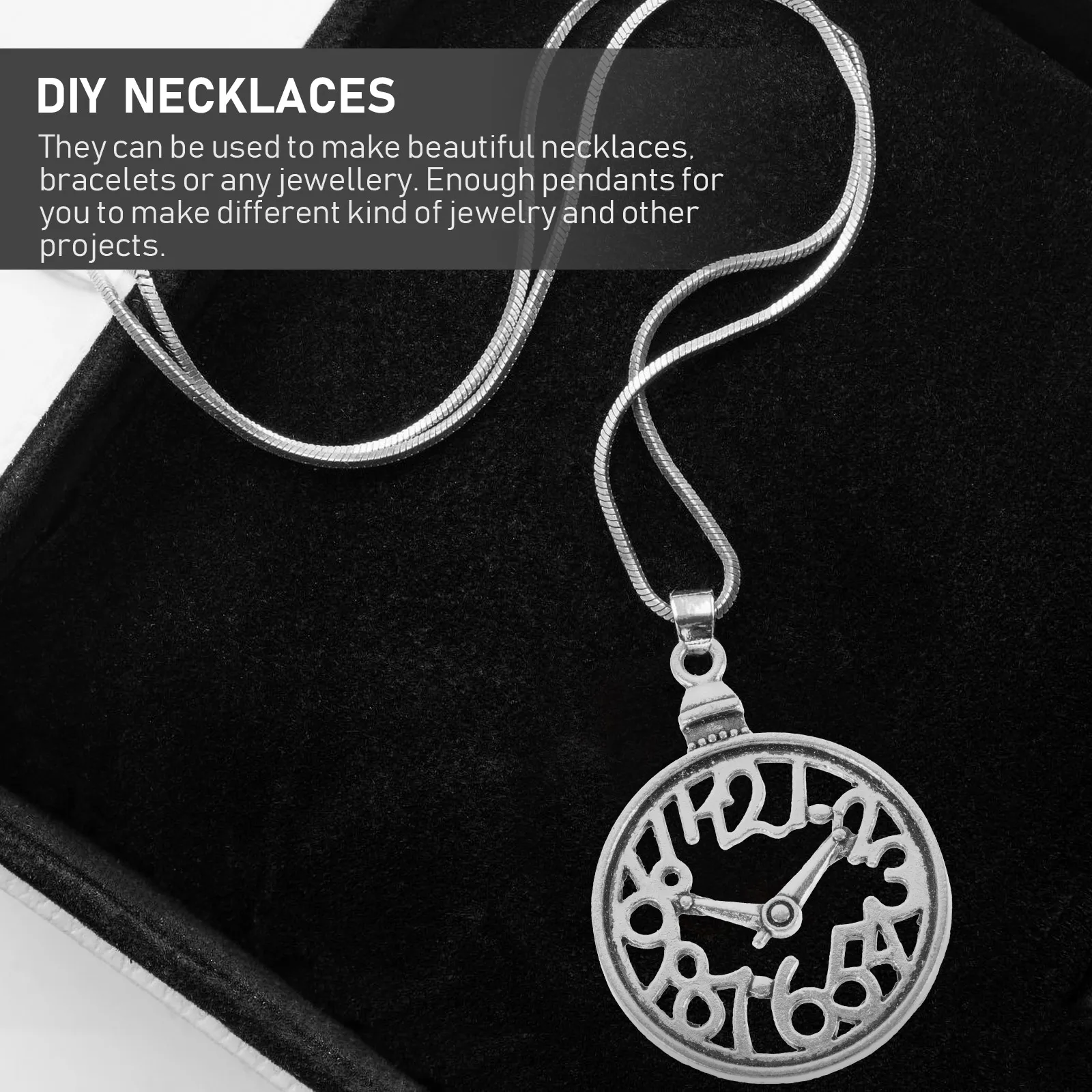 

60 шт., ювелирные изделия своими руками, кулон в форме часов, подвески из сплава, гладкая поверхность для ножных браслетов, серег, ожерелий, брелки, изготовление декоративных