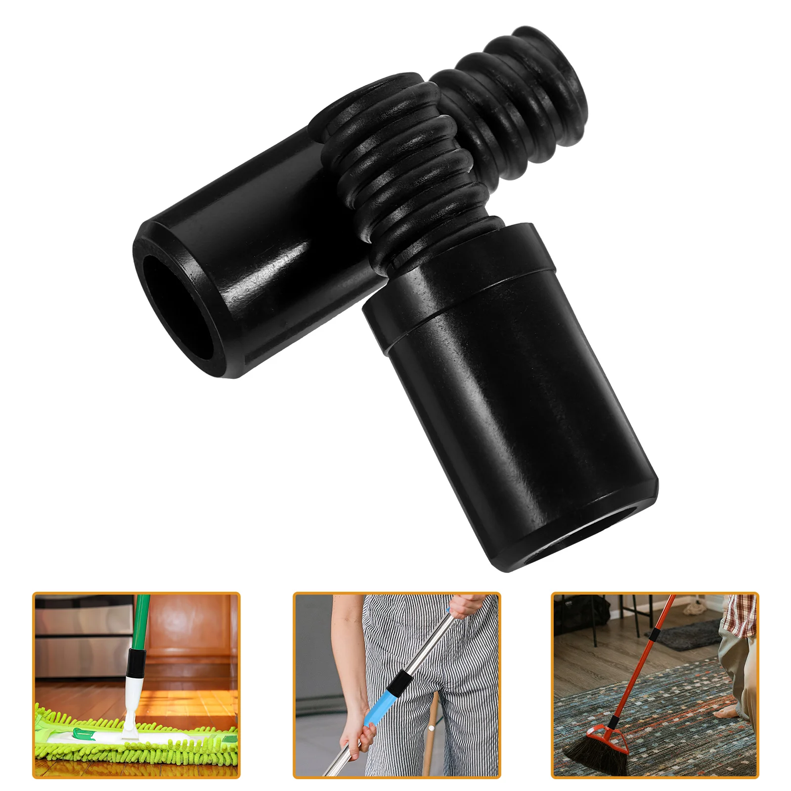 

2pcs Threaded Connector Broom Pole Adapter Sturdy Plastic Versatile Diameter Home Office Cleaning Tools Replacement Tip