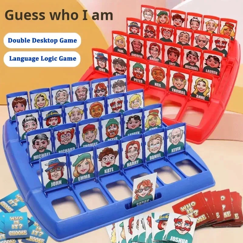 Guess Who I Am Board Game Parent-child Interaction Toy Logical Reasoning CHILDREN'S Puzzle Guess Me You My Character Chessboard