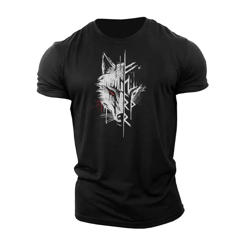 Fashion Wolf's Head Pattern Men's T-Shirts Summer Short Sleeve 3D Print Street Hip Hop Simple Male Tee 6XL Plus Size Casual Tops
