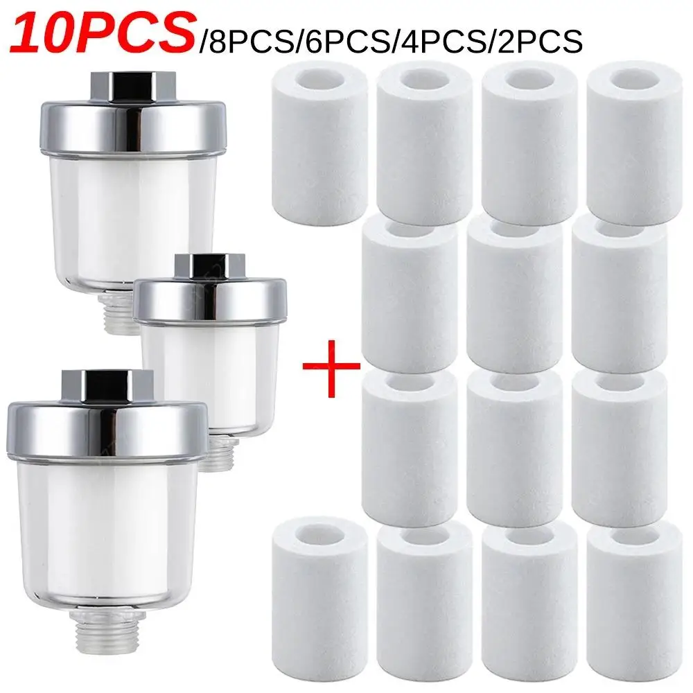 10-1pcs Water Outlet Purifier Kits Universal Faucet Filter For Kitchen Bathroom Shower Household Filter PP Cotton High Density