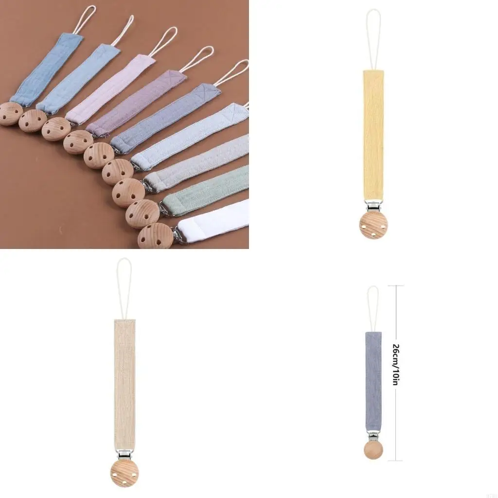 

97BE зажим для детской соски, хлопковая веревка, цепочка для пустышки, держатель для соски с защитой от падения, подвесной зажим