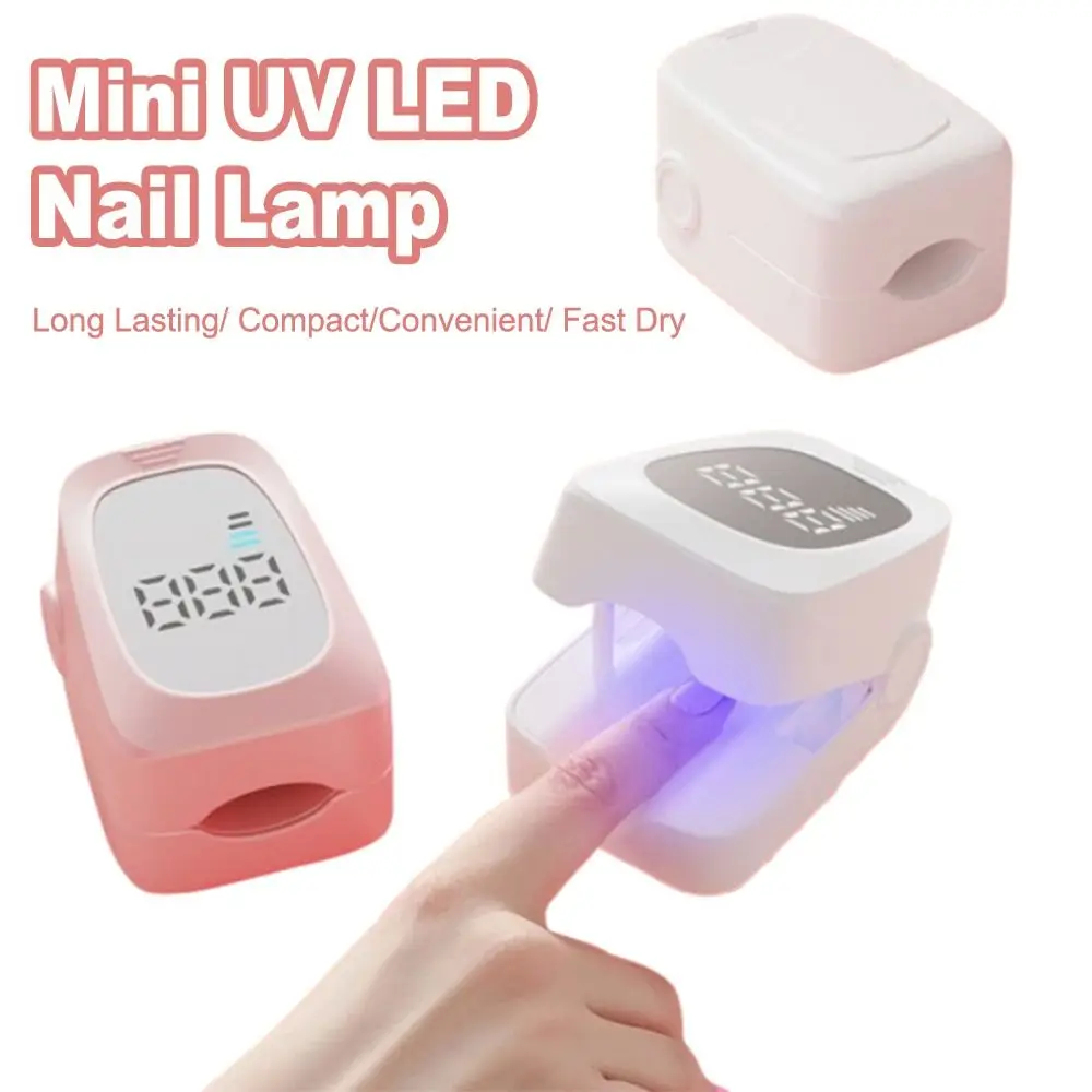 Lámpara de curado de fototerapia recargable con temporizador, Mini lámpara LED UV de secado rápido para uñas, apagado automático, pantalla LED, luz secadora de uñas con sincronización