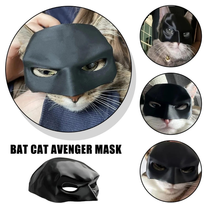 Interactively Cats Mask Touch Activated Mask Halloweens Cats Mask Bat Cats Apparel for Halloweens Pet Make Up