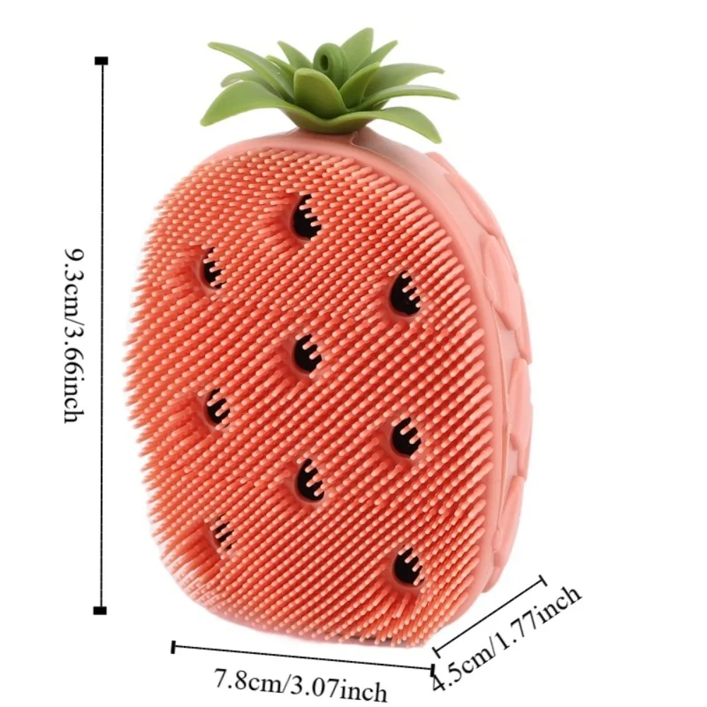 فرشاة استحمام على شكل فاكهة بلون الحلوى، فرشاة شامبو من السيليكون غير قابلة للانزلاق، مستلزمات الحمام، فرش تدليك الدش