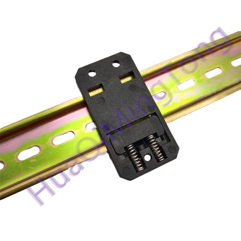 DIN 35mm Guide Rail Buckle-35mm Wide Cross 4-Hole Plastic Mounting Buckle-Applicable to Switches, PSU Switches and Other