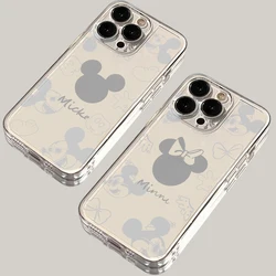 Mickey Minnie Icon Phone Case for Samsung Galaxy S24 S23 S22 S21 S20 S10 FE Ultra Plus 5G Note 20 10 Pro Clear Soft Cover
