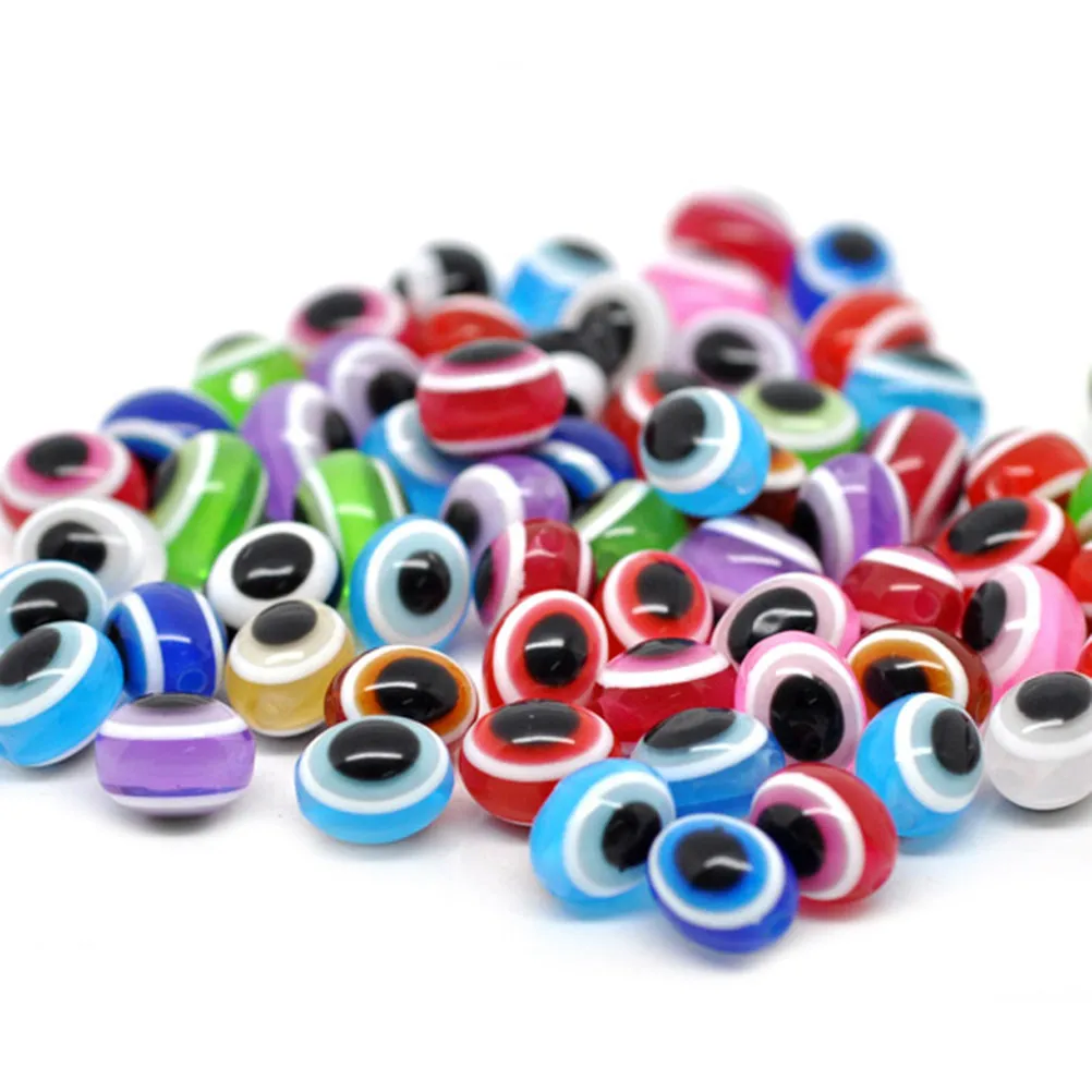 

400Pcs Evil Eyes Beads Assorted Colors Resin DIY Supplies Kit Jewelry Craft Making Decorations Accessories DIY Accessories