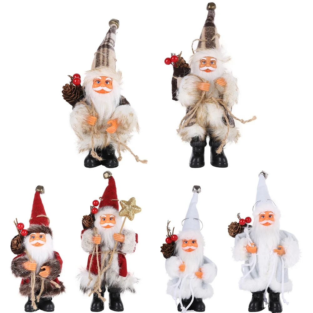 Christmas Santa Claus Doll Decorative Desktop Santa Claus Figurine Ornament Xmas Decor for Home Navidad Natal Gifts New Year