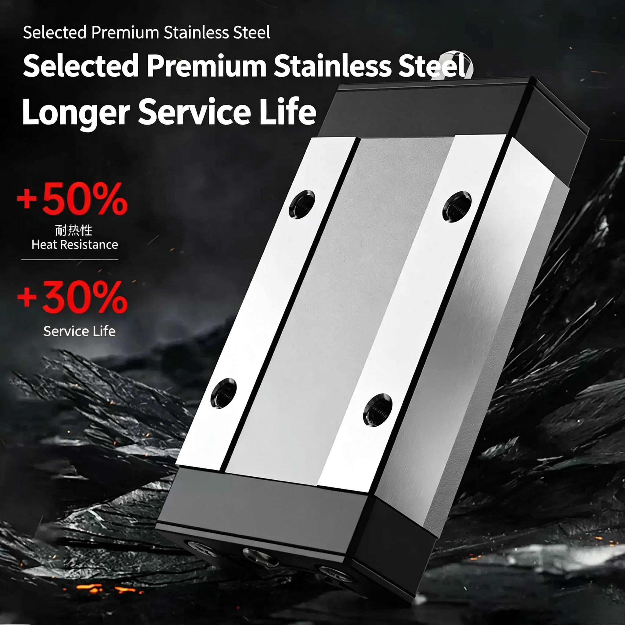 Domestic Miniature Linear Guide Rail Slider MGN7/9/12, Hassle‑free Replacement for Automation Equipment, Precision and Wear‑resi