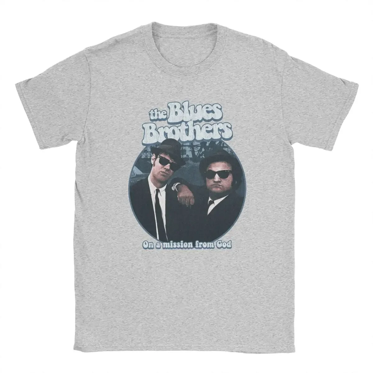 Men's The Blues Brothers Elwood & Jake T Shirts 100% Cotton Tops Humorous Short Sleeve Tee Shirt Birthday Present T-Shirts