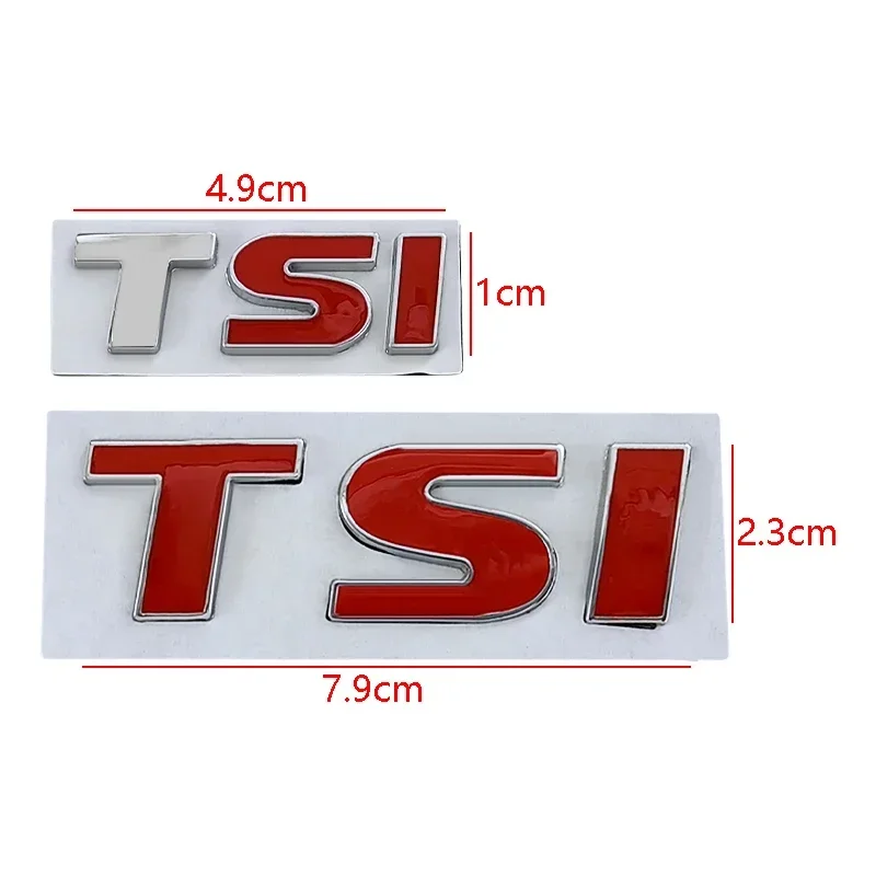 Metal TSI Car Body Side Emblem Rear Trunk Badge Sticker for Volkswagen VW Touareg Tiguan Polo Vento Golf Passat Jetta Sagitar