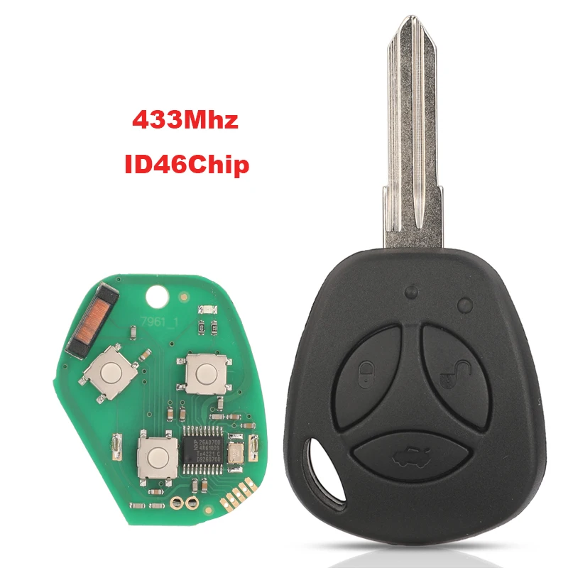 jingyuqin Remote Car Key 433 MHZ ID46Chip For Lada Granta Priora Vesta X-Ray XRay Sedan Sport Kalina 2023 New Arrival